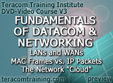 DVD Video Course V3 - Fundamentals of Datacom and Networking: WANs and LANs • MAC Frames vs. IP Packets • The Network Cloud - preview